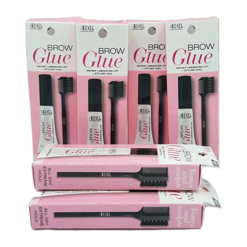 Lot of 6 - Ardell Brow Glue Clear Instant Lamination Lift + Styling Tool  0.35oz